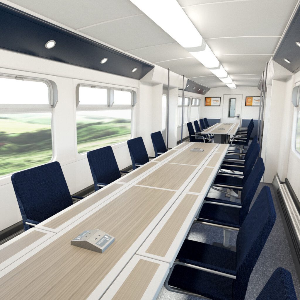 The interior of the HydroFLEX train.