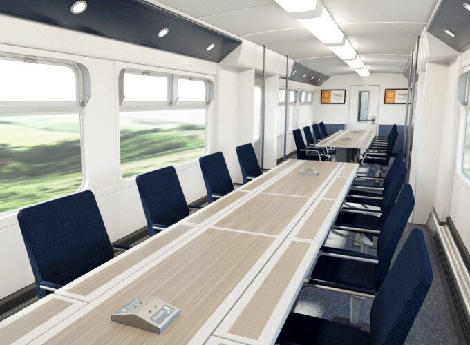 The interior of the HydroFLEX train.