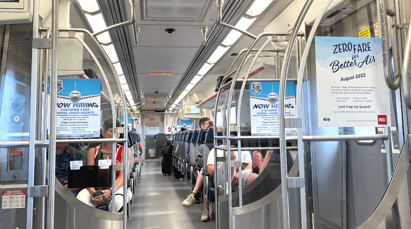 Denver Regional Transportation District’s (RTD) “Zero Fare for Better Air” program offers free fares across their transit systems 