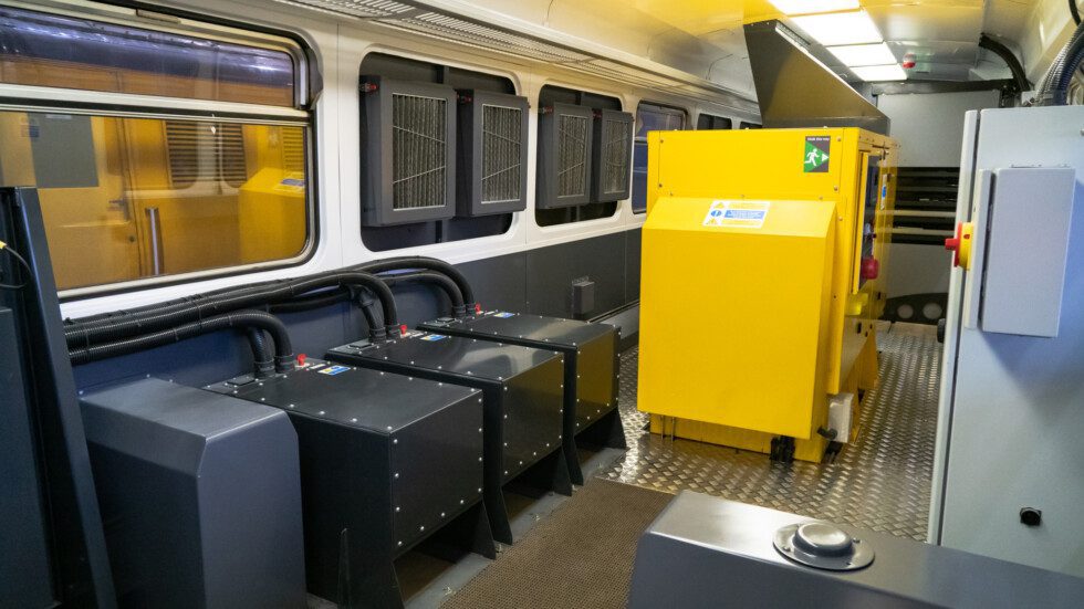 Photo of generator installed by DG8 as part of Network Rail's Class 153 Visual Inspection Unit Conversion Project