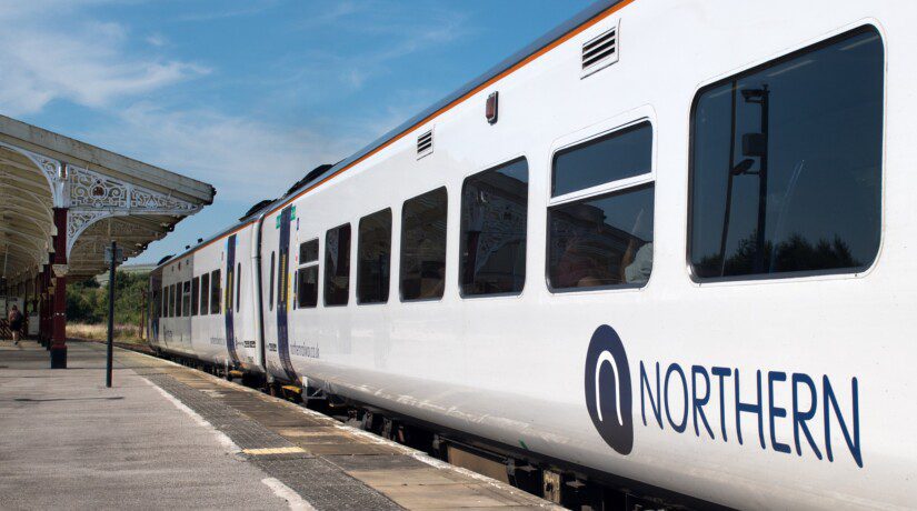 A photo of a Northern train at a station. IcoShape, Icomera's data traffic management solution, was successfully deployed for the UK rail operator