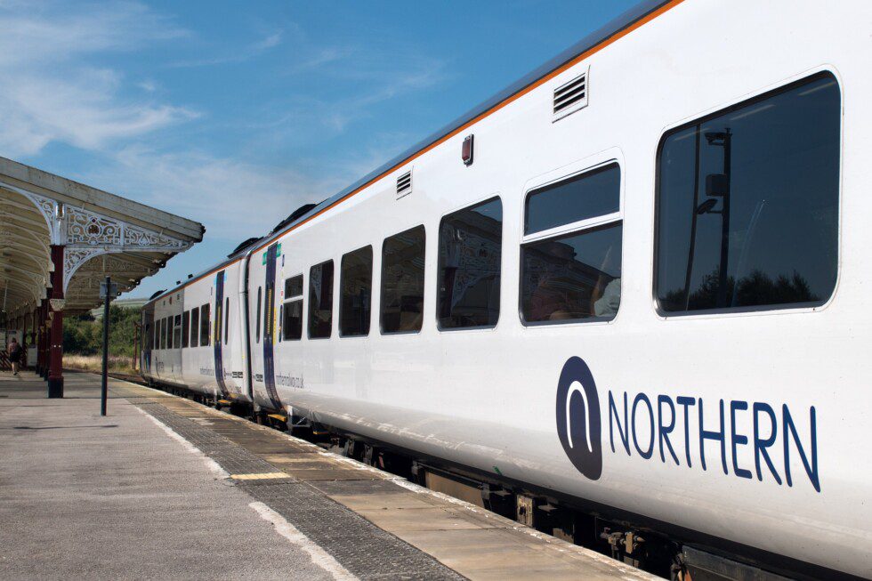 A photo of a Northern train at a station. IcoShape, Icomera's data traffic management solution, was successfully deployed for the UK rail operator