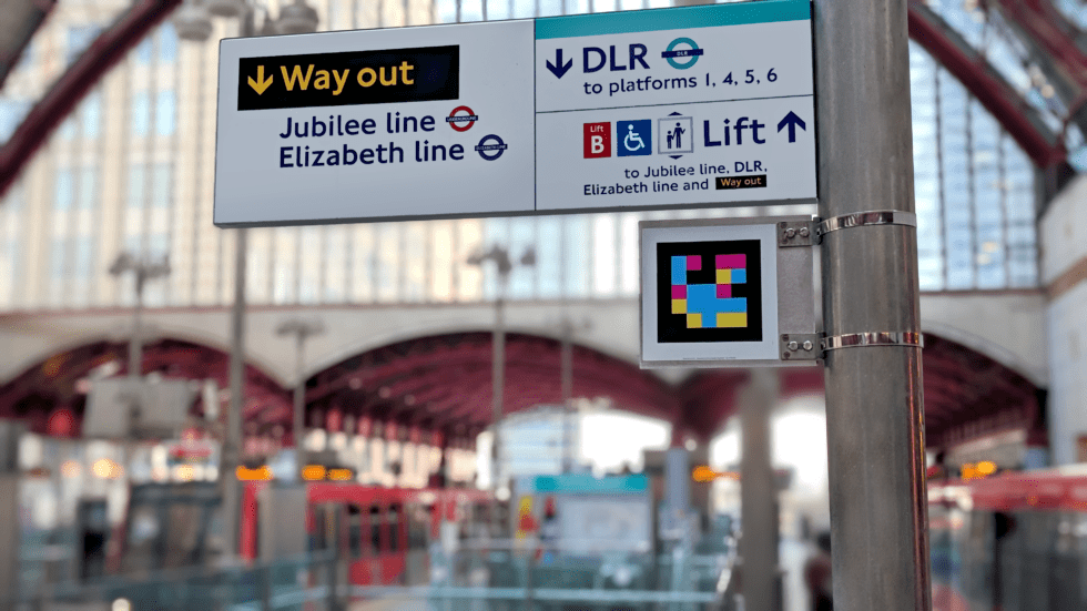 Passengers using the Navilens app at DLR stations will connect to GoMedia’s Visor platform, developed in partnership with RNIB.