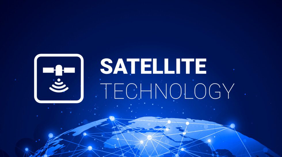A graphic with the text: Satellite Technology
