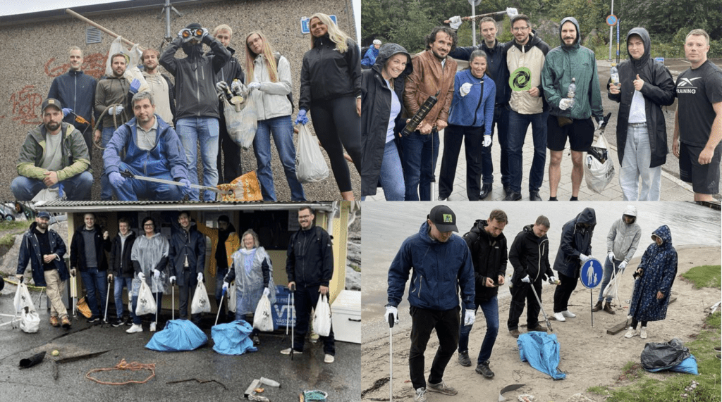 The Icomera team in Sweden collected litter across the Gothenburg coast