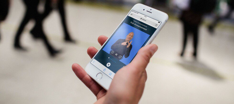 GoMedia's solution allows passengers to view journey information directly on their smart devices, via a personalised BSL avatar