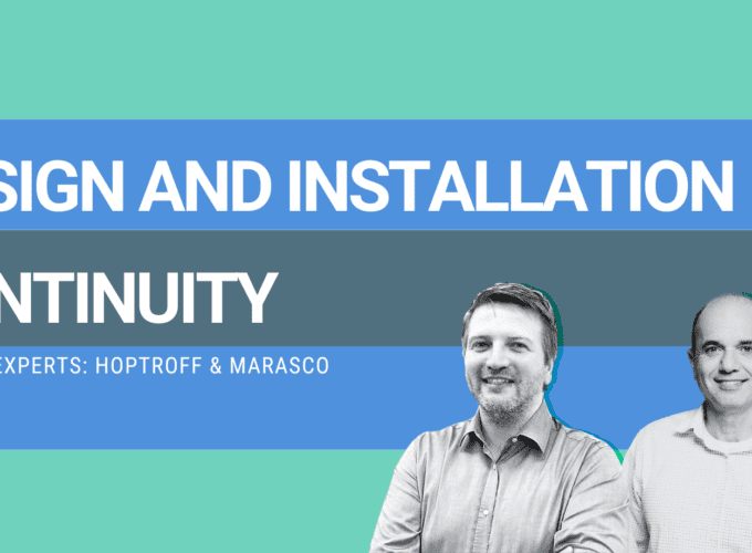 Design & Install Resized Hero Portrait photos of Mark Hoptroff and Angelo Marasco