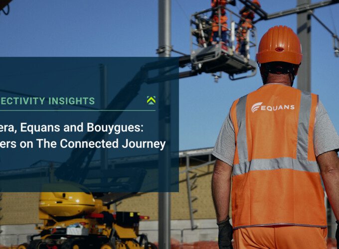 An Equans worker wearing a hi-vis jacket